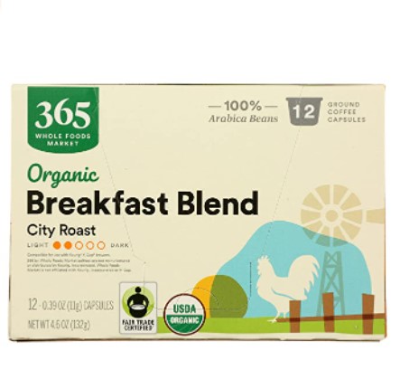 Organic Coffee Pods: Breakfast Blend City Roast Pods Organic