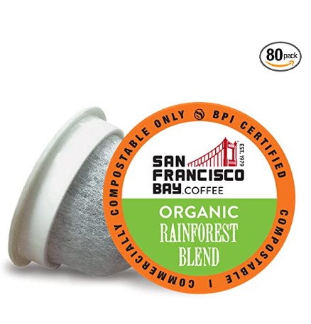 Organic Coffee Pods: SF Bay Coffee OneCUP Organic Rainforest Blend