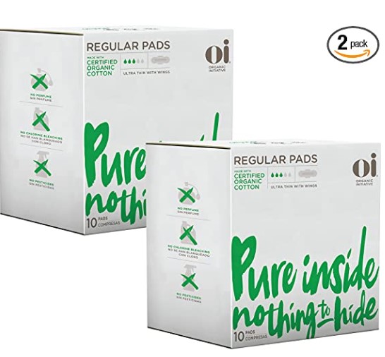 Organic Pads: Oi Organic Ultra-Thin Pads with Wings