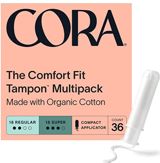 Organic Tampons: Cora Organic Applicator Tampons