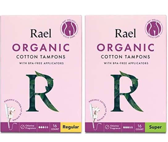 Organic Tampons: Rael Organic Cotton Unscented Tampons