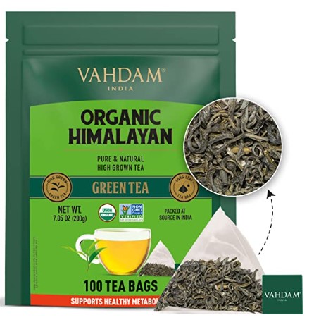 Organic Green Tea: VAHDAM, Organic Green Tea Bags from Himalayas